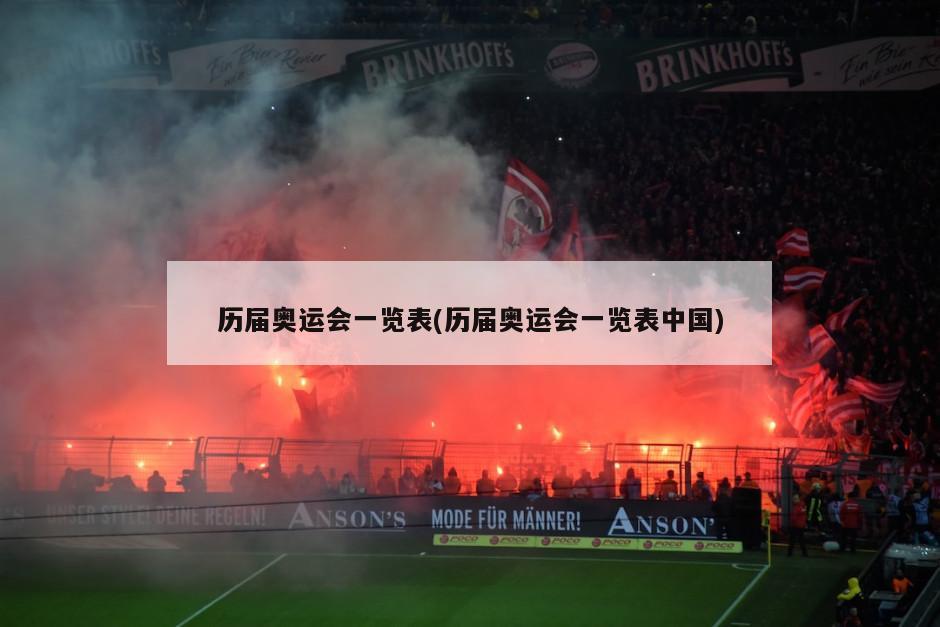 历届奥运会一览表(历届奥运会一览表中国)